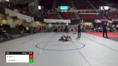 109 lbs Cons. Round 3 - Mason Eblen, Helena Wrestling Club vs Hunter Coe, INWTC