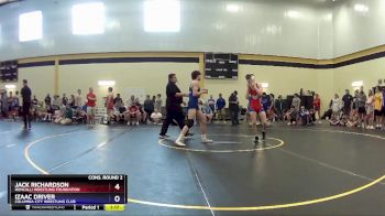 132 lbs Cons. Round 2 - Jack Richardson, Roncalli Wrestling Foundation vs Izaac Driver, Columbia City Wrestling Club