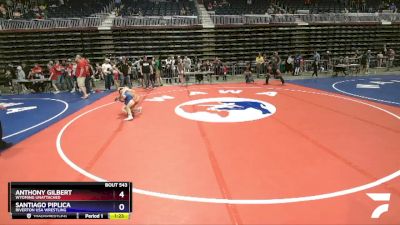 71 lbs 2nd Place Match - Anthony Gilbert, Wyoming Unattached vs Santiago Piplica, Riverton USA Wrestling