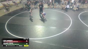 57-60 lbs Round 1 - Rowen Cross, Teller Takedown Wrestling Club vs Levi Andrew, Pikes Peak Warriors Wrestling