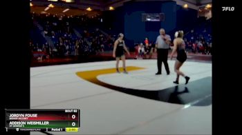 145 lbs Champ. Round 1 - Addison Weismiller, St George`s vs Jordyn Fouse, Bishop McCort