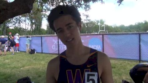 2014 DIII steeple All-American Chris Lee of Williams talks at nationals