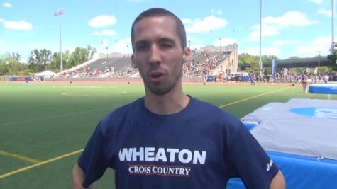 James Waterman of Wheaton talks after being steeple All-American at 2014 DIII nationals