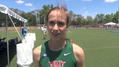 2014 DIII steeple champ (#6 all-time) Lucy Cheadle of WashU talks at nationals