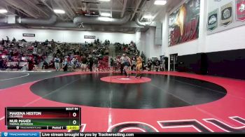 130 lbs Quarterfinal - Makena Heston, Columbine vs Nur Mahdi, Thomas Jefferson