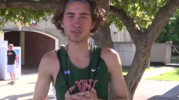 Drew Padgett of Wash U after a third place finish in the 5K