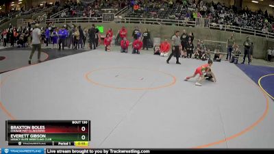 49 lbs Cons. Semi - Everett Gibson, Legacy Elite Wrestling Club vs Braxton Boles, Cougar Mat Club(Crow)