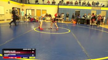 138 lbs Quarterfinal - Kaden Allen, Kansas City Training Center vs Gauge Evans, Kansas