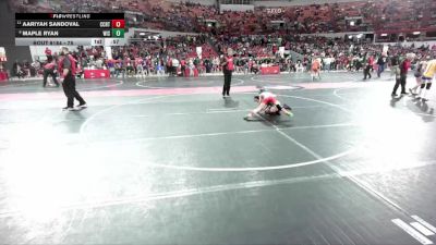 75 lbs Cons. Round 2 - Aariyah Sandoval, Askren Wrestling Acadamy vs Maple Ryan, Wisconsin