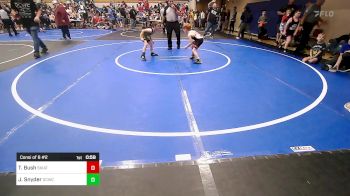 52 lbs Consi Of 8 #2 - Tyce Bush, Skiatook Youth Wrestling vs Jameson Snyder, Dark Cloud Wrestling Club