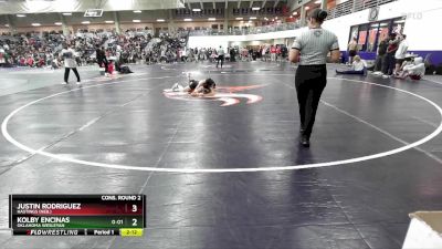 133 lbs Cons. Round 2 - Kolby Encinas, Oklahoma Wesleyan vs Justin Rodriguez, Hastings (Neb.)