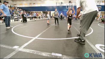 52 lbs Round Of 16 - Wyatt Wylie, Tuttle Wrestling vs Kynley Johnson, Division Bell Wrestling