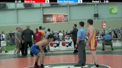 61kg Quarter-finals Mark Grey (NY) vs. Vince Rodriguez (VA)
