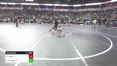 60 lbs Consi Of 8 #2 - Jace Logan, Belleville Little Devils vs Cruz Canales, Claremore Wrestling Club