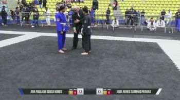 Julia Nunes Sampaio Pereira vs Ana Paula De Souza Nunes 2026 CBJJE International BJJ Championships