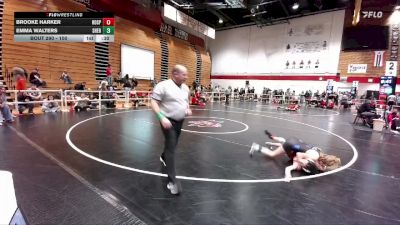 100 lbs Cons. Round 2 - Brooke Harker, Rock Springs vs Emma Walters, Sheridan