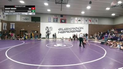 100 lbs Round 2 (6 Team) - Cord Smith, Glenrock Intermediate Middle School vs Grady Reher, H.E.M. Middle School