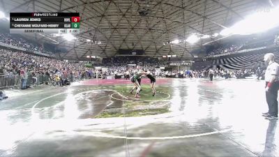 Girls 1B/2B/1A 135 Semifinal - Lauren Jenks, Royal (Girls) vs Cheyanne Wolfard-Henry, Klahowya (Girls)