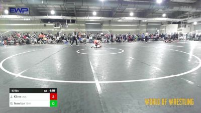 101 lbs Round Of 16 - Jett Kline, Cowboy Wrestling Club vs Gavin Newton, Teknique Wrestling