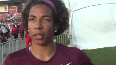 Texas A&M's Olivia Ekpone after qualifying in the 100m