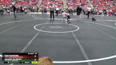 50 lbs Quarterfinal - Hendrix Ellsbury, Elk County Wrestling vs Tess Passmore, Chase County Wrestling Club