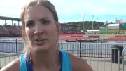 Defending heptathlon national champion Lindsay Vollmer after her 100H prelim