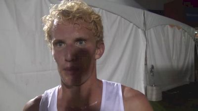 New Mexico's Elmar Engholm is the first man out failing to qualify in the steeple