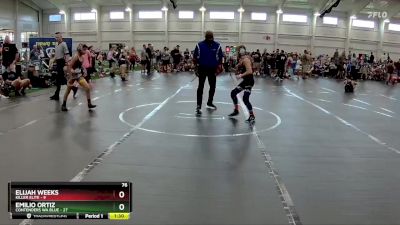 76 lbs Semis & 1st Wrestleback (8 Team) - Elijah Weeks, Killer Elite vs Emilio Ortiz, Contenders WA Blue