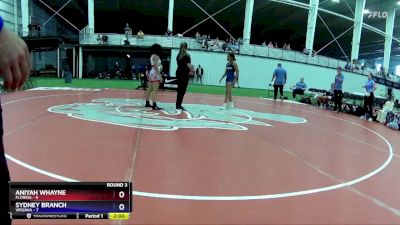 100 lbs Round 3 (4 Team) - Aniyah Whayne, Florida vs Sydney Branch, Virginia