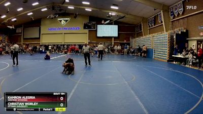 125 lbs Cons. Round 3 - Christian Worley, Ottawa University vs Kamron Alegria, Western Wyoming