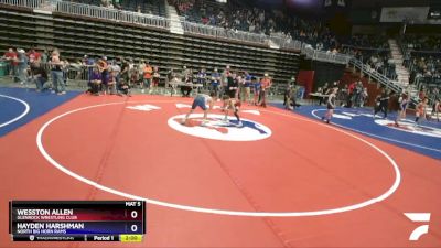 86 lbs Semifinal - Wesston Allen, Glenrock Wrestling Club vs Hayden Harshman, North Big Horn Rams