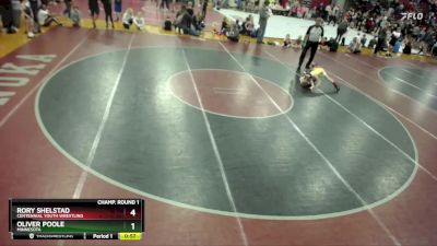 63 lbs Champ. Round 1 - Rory Shelstad, Centennial Youth Wrestling vs Oliver Poole, Minnesota