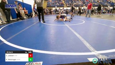 64-70 lbs Rr Rnd 3 - Ella Jabben, Caney Valley Wrestling vs Khloe Weisinger, Wyandotte Youth Wrestling