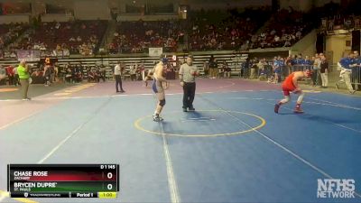 D 1 145 lbs Cons. Round 4 - Brycen Dupre`, St. Pauls vs Chase Rose, Zachary