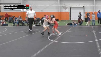 55 lbs Round 1 - Emberly VanDusen, Empyre vs Braxsley Stetler, Lady Warriors