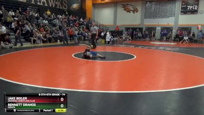 74 lbs Cons. Semi - Bennett Drahos, Wrath vs Jake Bixler, Anamosa Wrestling Club