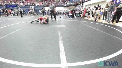 61 lbs Round Of 16 - Dwaine Goldsberry, Weatherford Youth Wrestling vs Walker Ensey, Duncan Demons