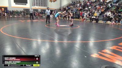 130 lbs Quarterfinal - Izzy Szabo, Cedar Rapids Jefferson vs Khloee Schmidt, Western Dubuque