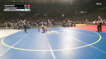 3A Boys 157 lbs Semifinal - Lucian Miller, Burns Boys vs Elijah Hatfield, Glide Boys