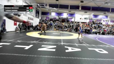 Boys 159 lbs Champ. Round 1 - Rafael Moreno, Williams Boys vs Makai Stevens, Durham Boys