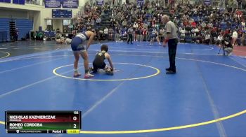 132 lbs Champ. Round 1 - Nicholas Kazmierczak, Franklin vs Romeo Cordoba, NAPOLEON