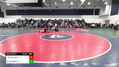 138 lbs Cons. Round 3 - Matthew Sanchez, Lakewood vs Mason Manabat, Highland