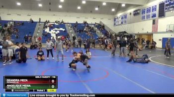 116 lbs 1st Place Match - Deandra Meza, Pounders WC vs Angelique Mexia, Villa Park High School