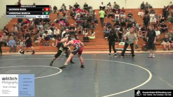 Boys-156 lbs Round 2 - Jackson Bush, Nick`s Knights vs Christian Murcia, Brower`s Brawlers