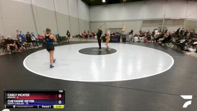 136 lbs Round 3 (10 Team) - Carly McAtee, Kansas vs Cheyanne Geyer, North Carolina