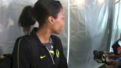 Oregon's Phyllis Francis after her 2nd place finish in the 400