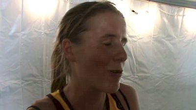 Iona freshman Maya Rehberg after her first steeple final