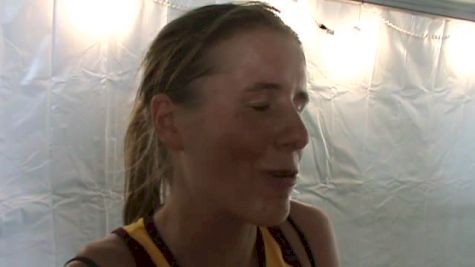 Iona freshman Maya Rehberg after her first steeple final