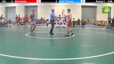 152lbs Semi-finals Nick Vestal (OH) vs. Gage Thomas (PA)