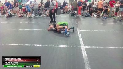 56 lbs Cons. Round 2 - Remington Akel, FL Scorpions Wrestling Club vs Milan Bassiri, Pinning Pythons